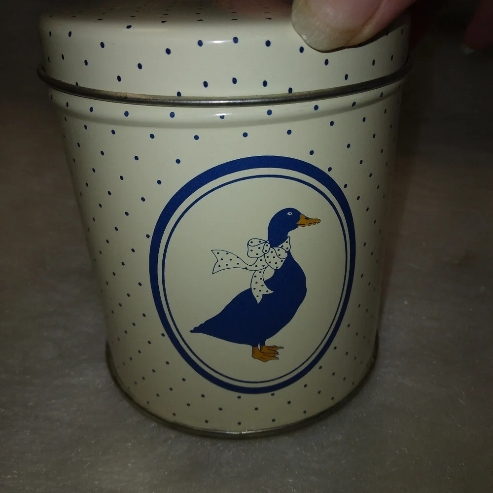 Vintage Polka Dot Goose Tin